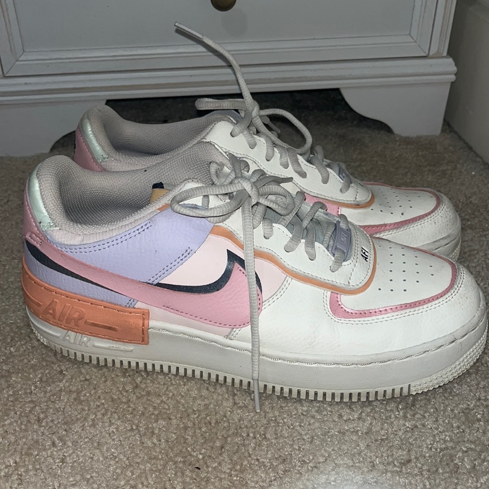 Multi color nike Air Force sneakers!
